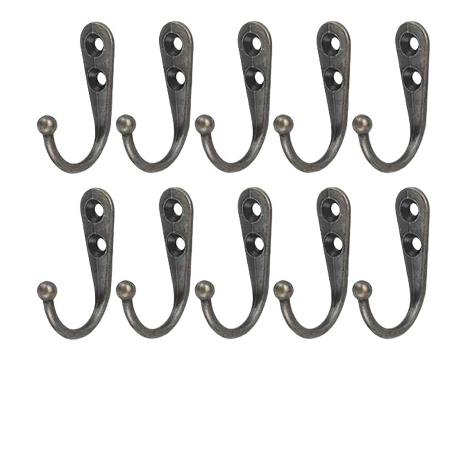 LUYSGBXR Hooks Alloy Hooks with Screws Wall Mounted Coat Hanging Hook Kitchen Bathroom Organizer Clothes Keys Storage Metal Rack Holder(Copper,1Set)