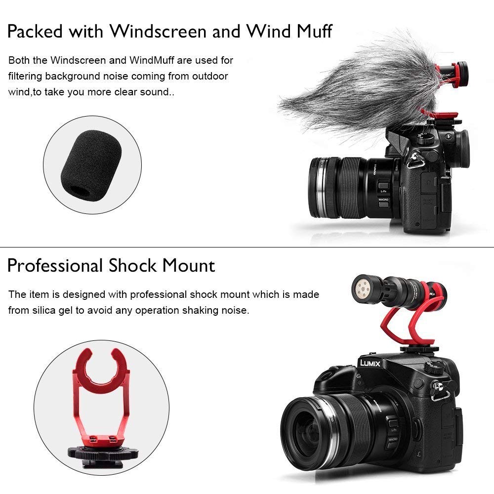 comica CVM-VM10II Mini Microphone pour Appareil Photo