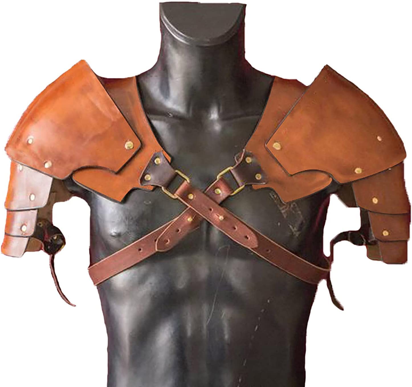 Valhalla Gear Medieval Double Sword Shoulder Frog - Full Grain Leather, Handmade, Adjustable For Knight Cosplay & Renaissance Faires - View #10