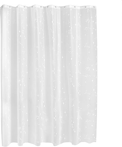 Miniatura 6 de iDesign - Cortina de ducha de PEVA resistente al agua con 12 ojales metálicos resistentes a la corrosión para ducha o bañera, perfecta para baño