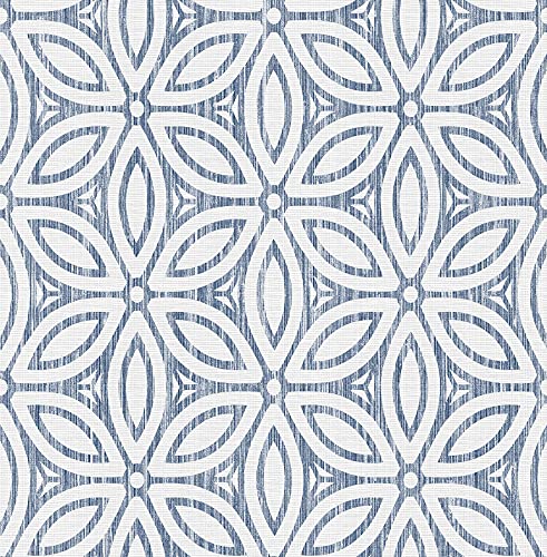 NuWallpaper NUS3958 Hepatica Petal Peel & Stick String Wallpaper, Blue by NuWallpaper - Used condition - US$54.16