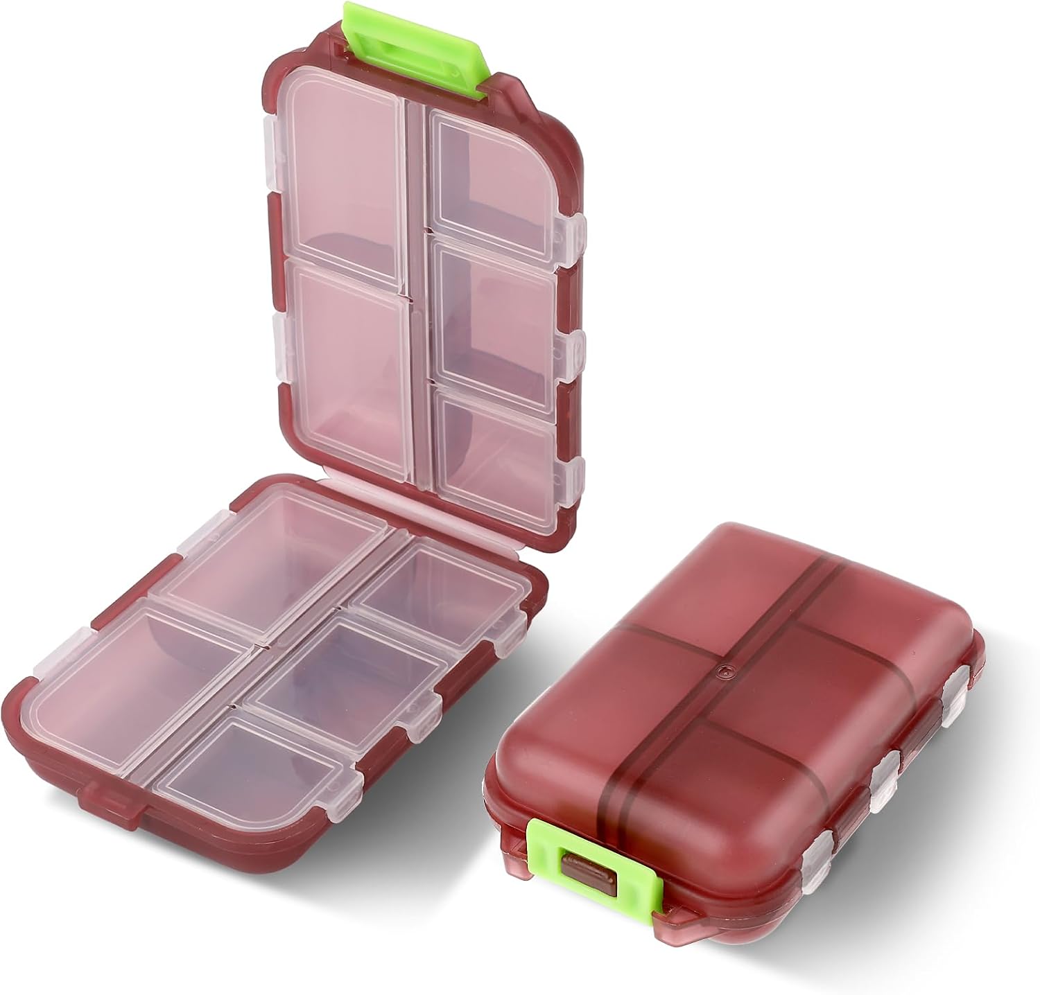 2Pcs Pill Organizer Box Case Container, Travel Pill Boxes Dispenser