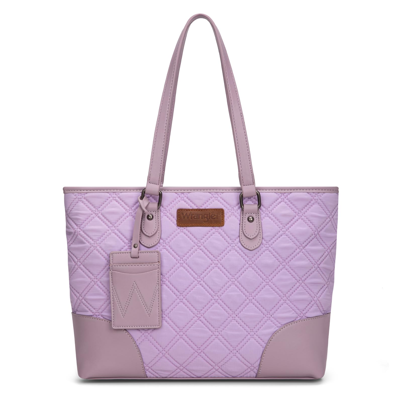 Wrangler Puffer Tote Bags for Women Medium Quilted Shoulder Bag for Work School Lifestyle Purse