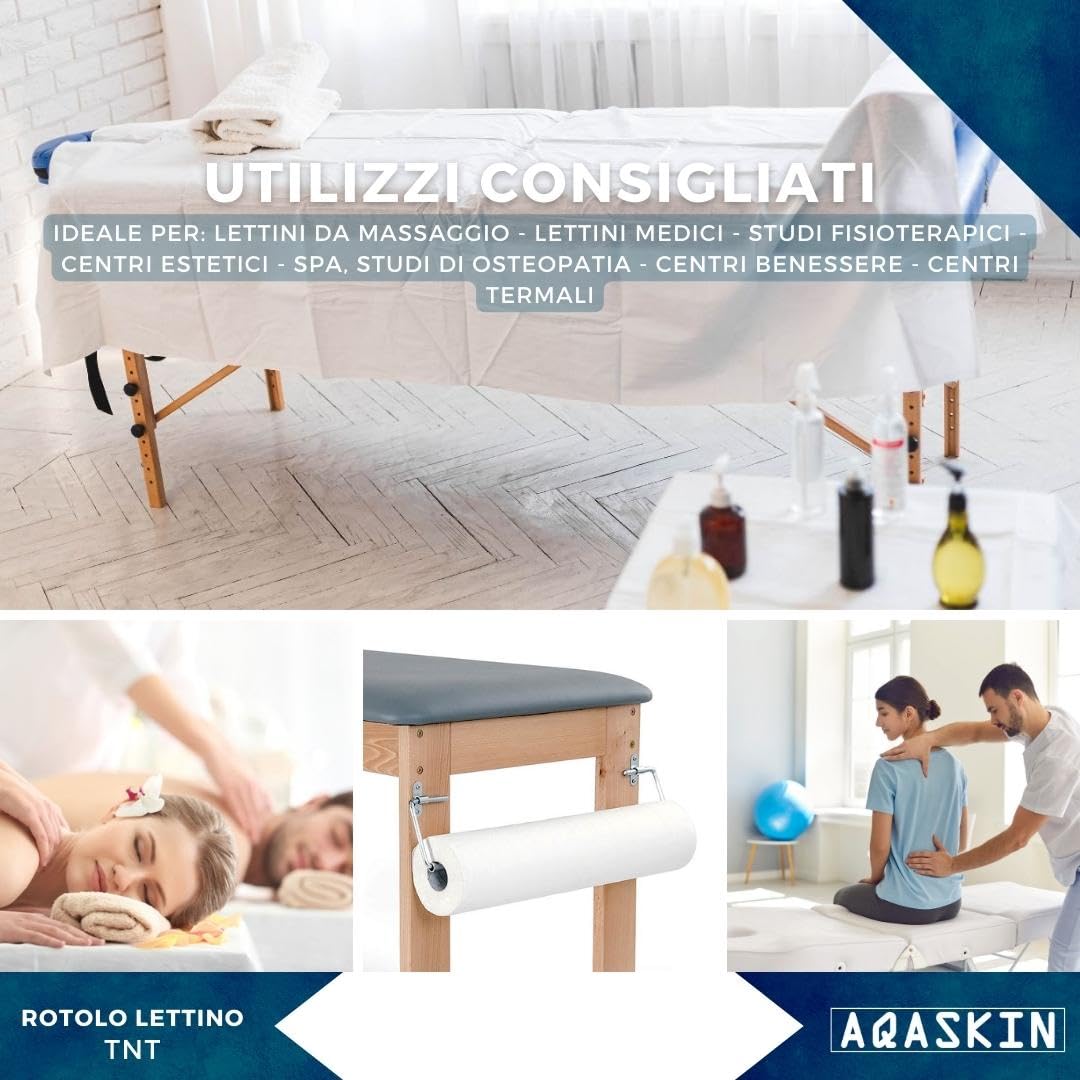 6 rollos de cuna estética, de Tnt, 25 g/m², descuentos por cantidad, rollos de tela no tejida, 60 cm x 60 m, rollo para cama de masaje - Rollos de sábanas