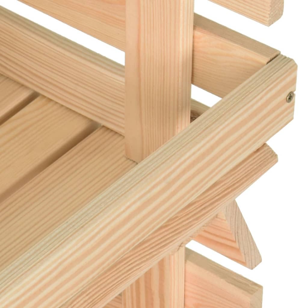 vidaXL Madera Maciza de Pino Carrito para Verduras Caja Estante Carro Cocina Alimento Almacenamiento Camarera Fiesta Barbacias 57x30x80 cm