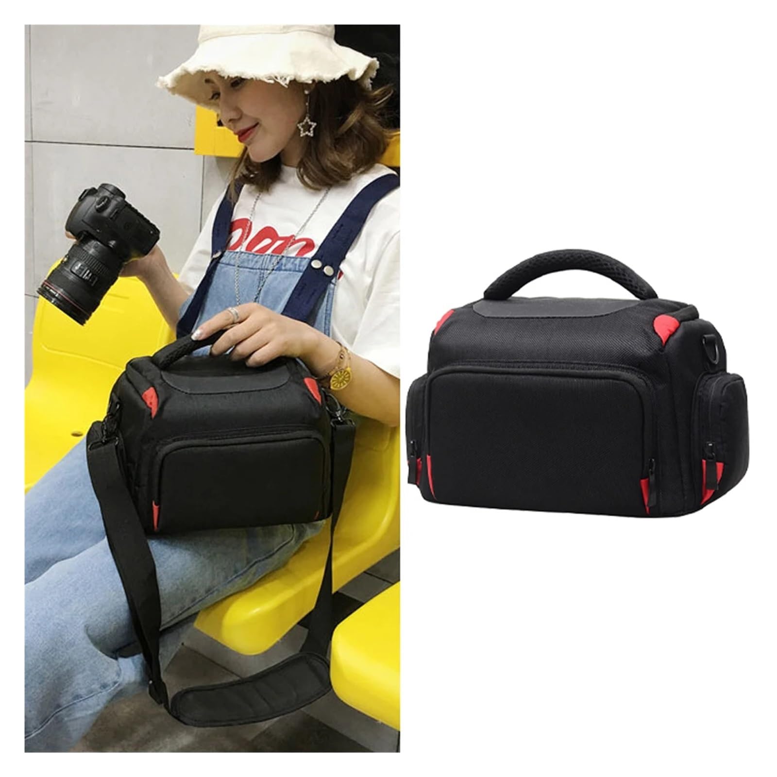 Borsa A Tracolla Per Fotocamera Borsa for fotocamera SLR DSLR Copertura antipioggia Accessori Custodia a tracolla Archiviazione digitale Tracolla regolabile con maniglia Per Fotocamera