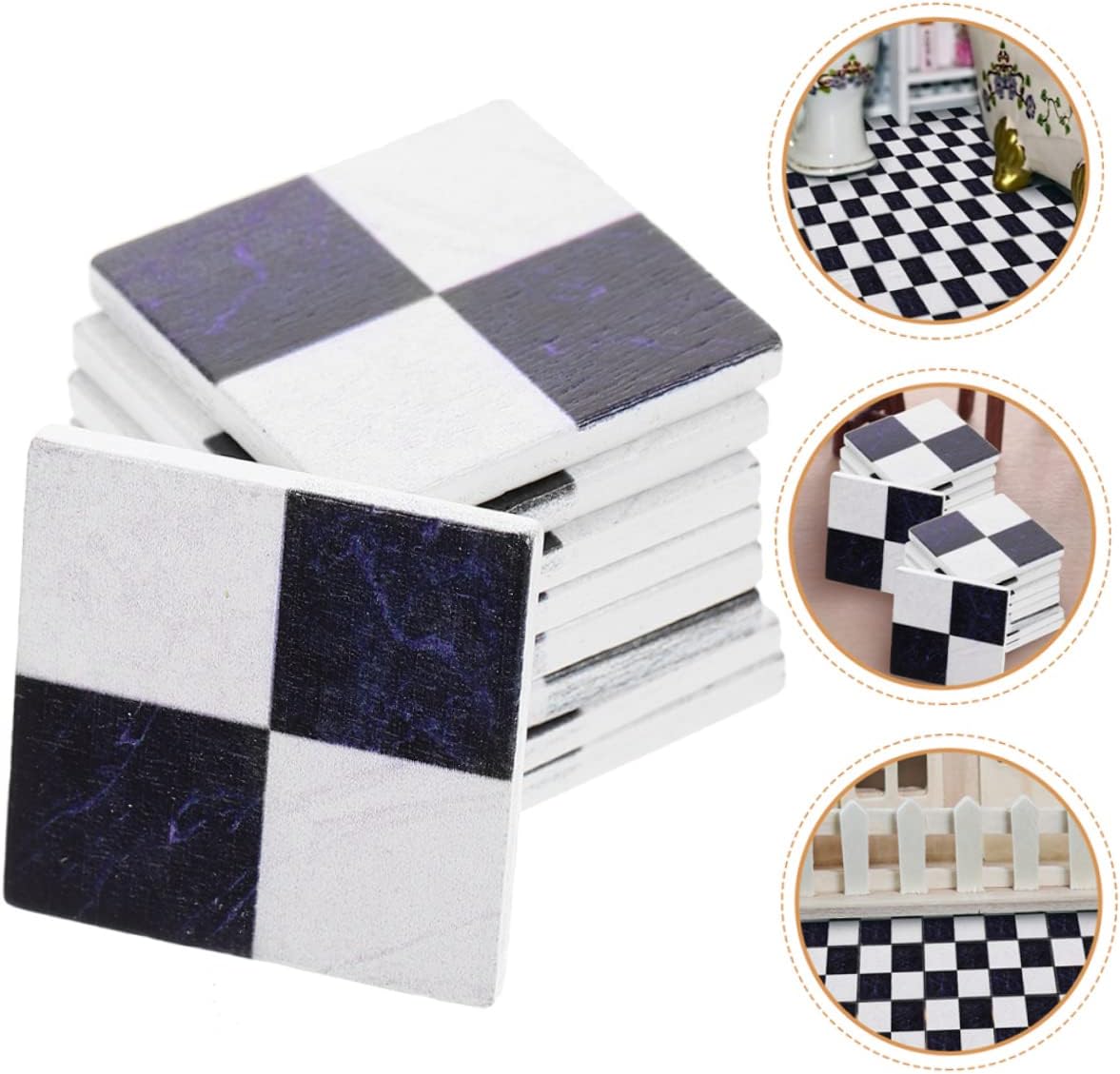 Accesorio Miniaturas Realista Decoración Suelo De Madera En Miniatura 1:12 Para Casas De Muñecas - Realista Y Detallado Decoración Casitas Muñecas
