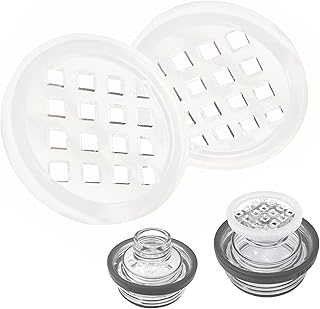 TEYOUYI 2Pcs Ice Strainer Blocker for YETI Rambler Bottle Chug Cap-Prevent Penetrating Cubed or Crushed Ice during a Drink-Fits 18, 26, 36OZ Bottles