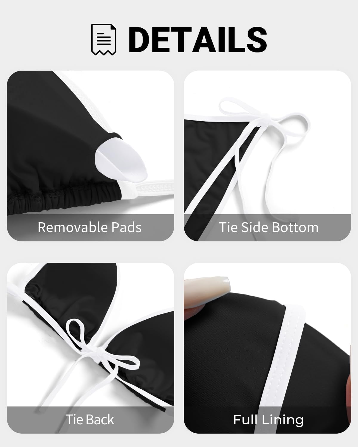 Tempt Me Women String Plus Size Bikini Sets Sexy Triangle Two Piece Halter Swimsuits with Tie Side Bottom Bathing Suit - Image 6