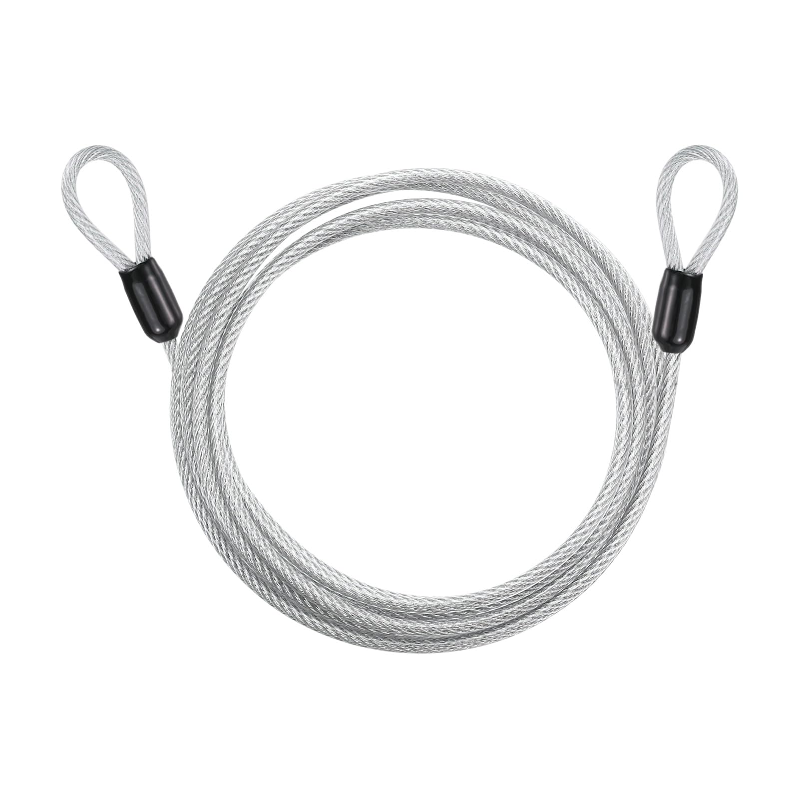 PATIKIL Security Cable Lock (5mm Dia 2.6 Meters 60kg Load, Silver)