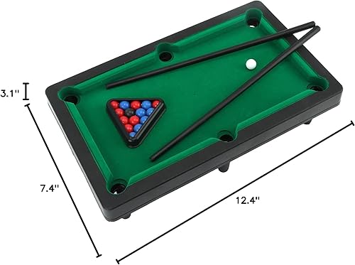 Miniatura 10 de Mini mesa de billar, mini mesa de billar interactiva, simulación en miniatura, juego de billar para decoración de escritorio, adorno