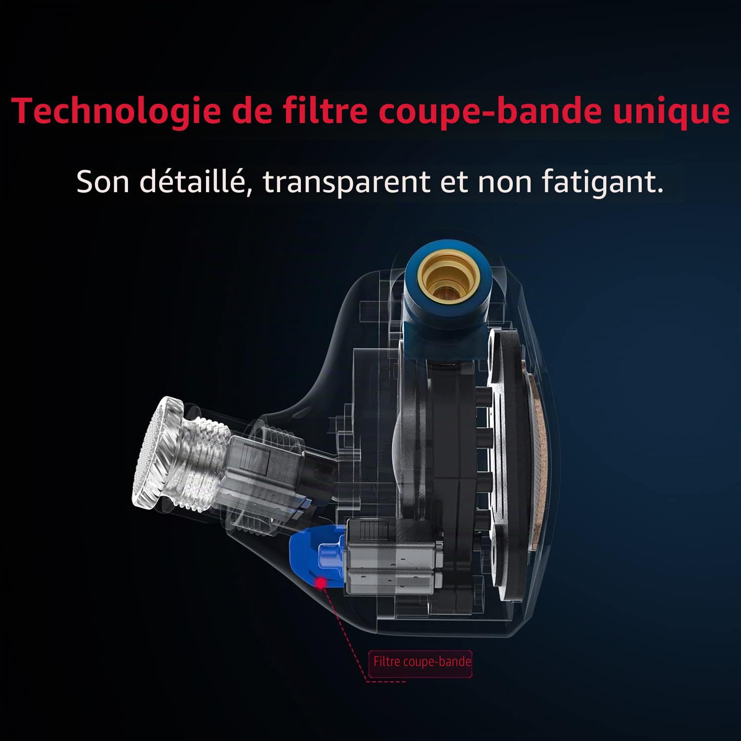 FIIO FH7S Écouteurs Intra-Auriculaires Haute Performance 1DD+4BA Technologie Hybride IEM Écouteurs avec Prise 3,5/4,4 mm