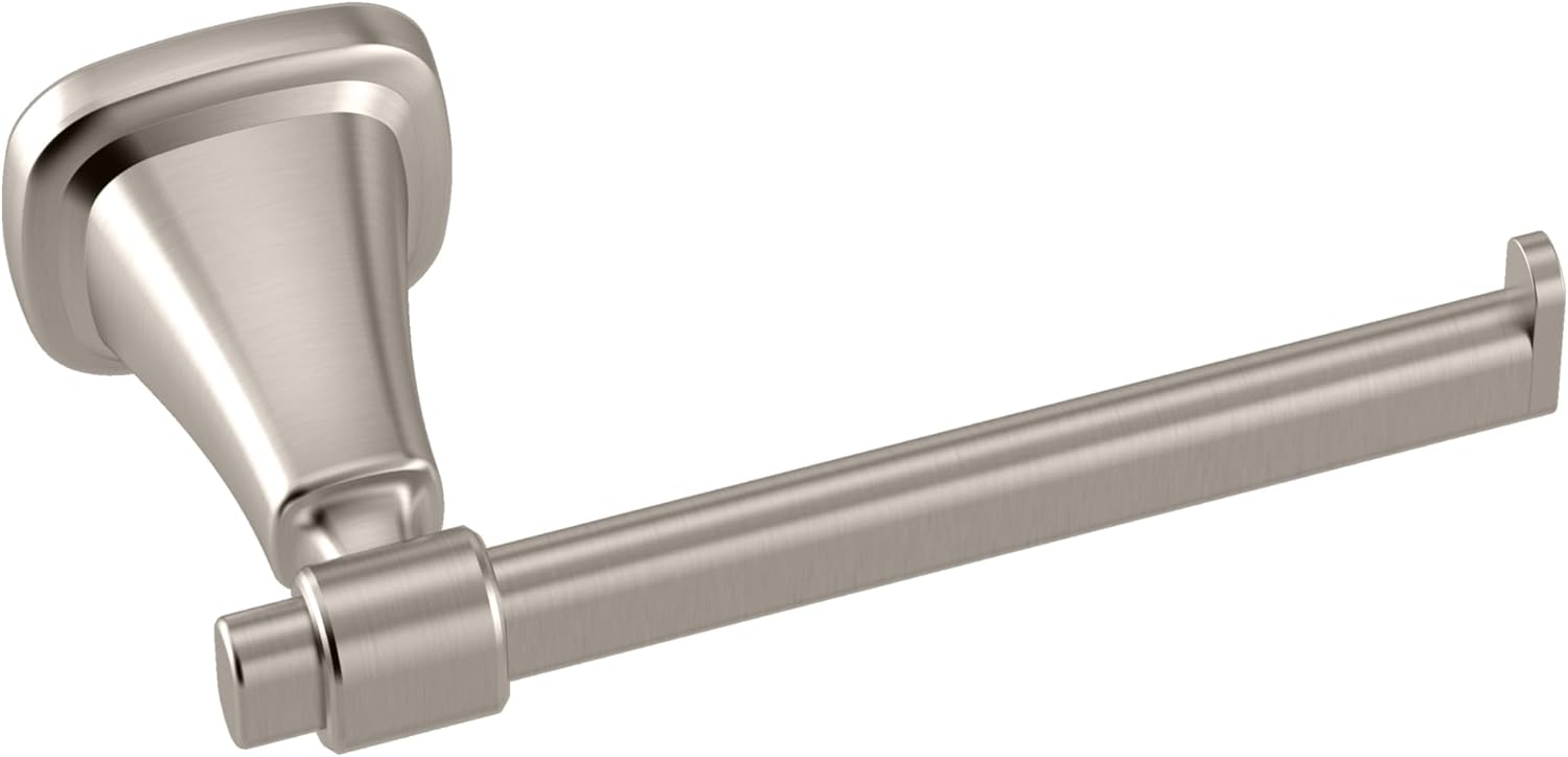 Gatco 5513SN Beverly Euro Toilet Paper Holder | Elegant Open Arm Wall- Mounted TP Holder | Luxury Design, Durable Metal | Satin Nickel Finish