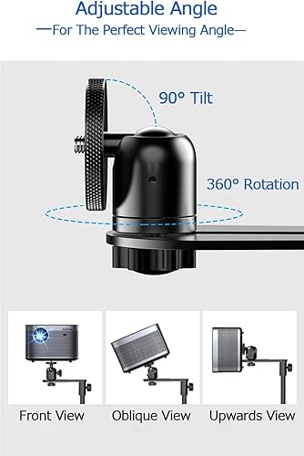 Miniatura 3 de Soporte para proyector de piso, altura ajustable, 16 a 48 pulgadas, soporte de techo universal para proyector de rotación de 360 grados, compatible