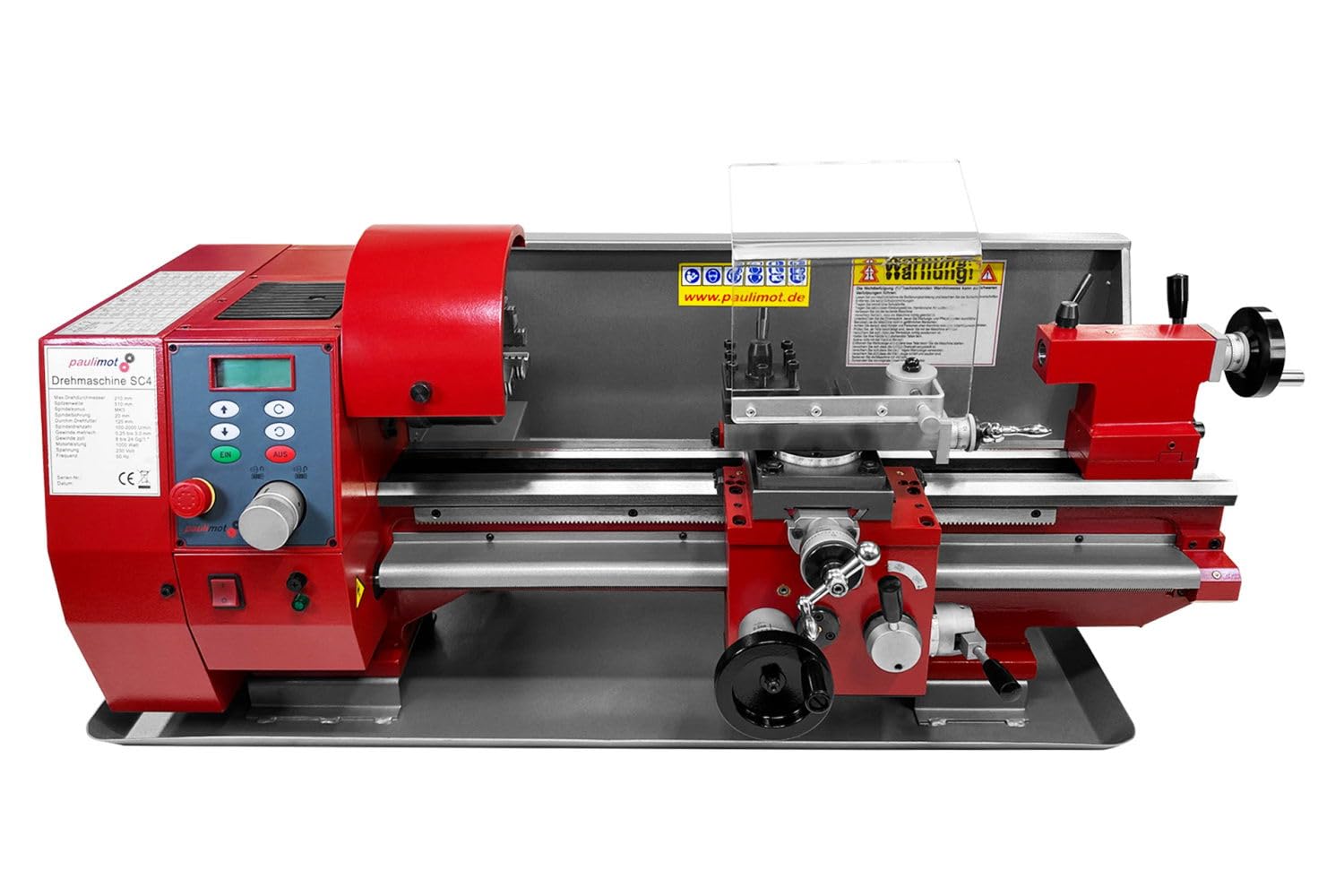 PAULIMOT Drehmaschine SIEG SC4 mit 125 mm Futter, 510 mm Spitzenweite