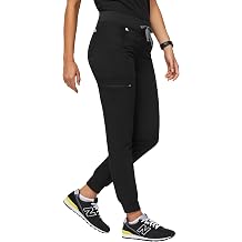 FIGS Zamora Jogger Scrub Pants for Women Slim Fit, 6 Pockets, Yoga Waistband, Ribbed Ankle Cuffs, Anti-Wrinkle