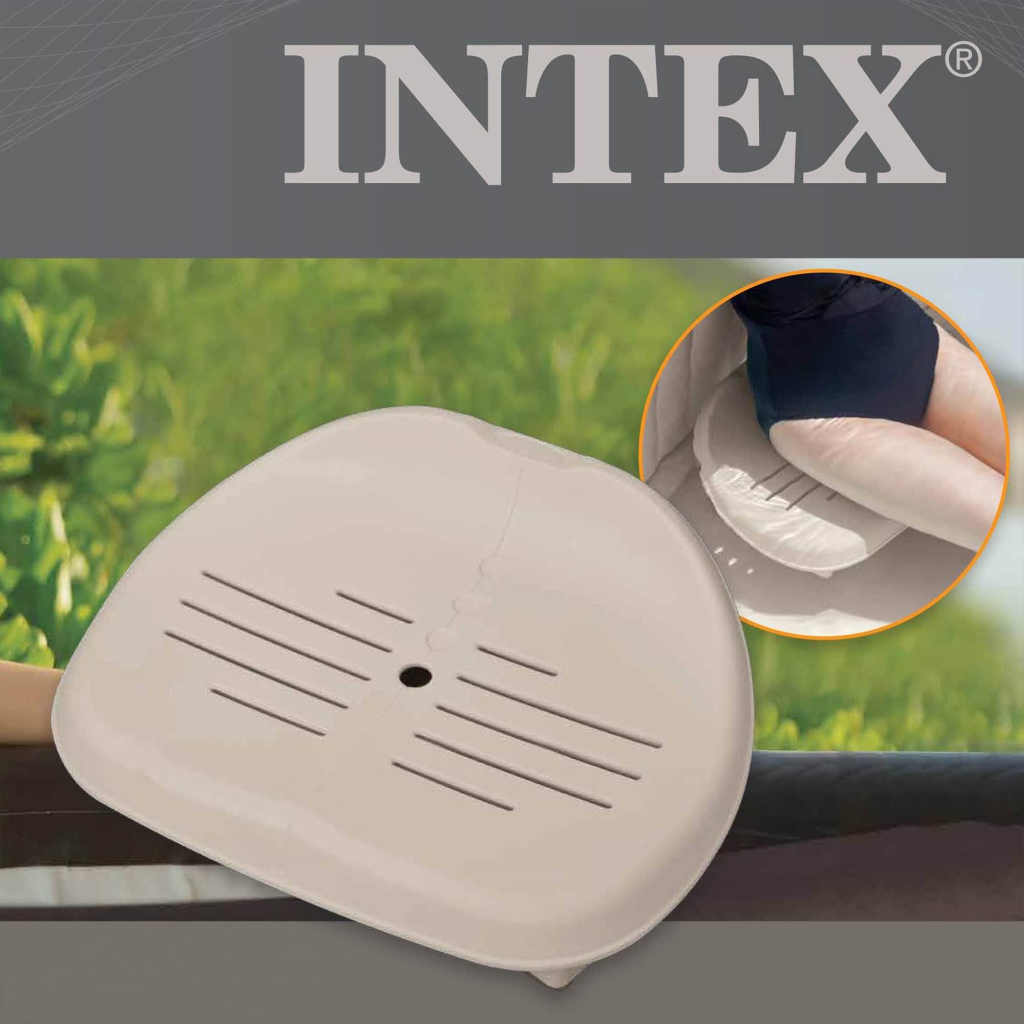 Intex Sedile per vasca idromassaggio gonfiabile PureSpa + portabicchieri PureSpa e accessorio vassoio