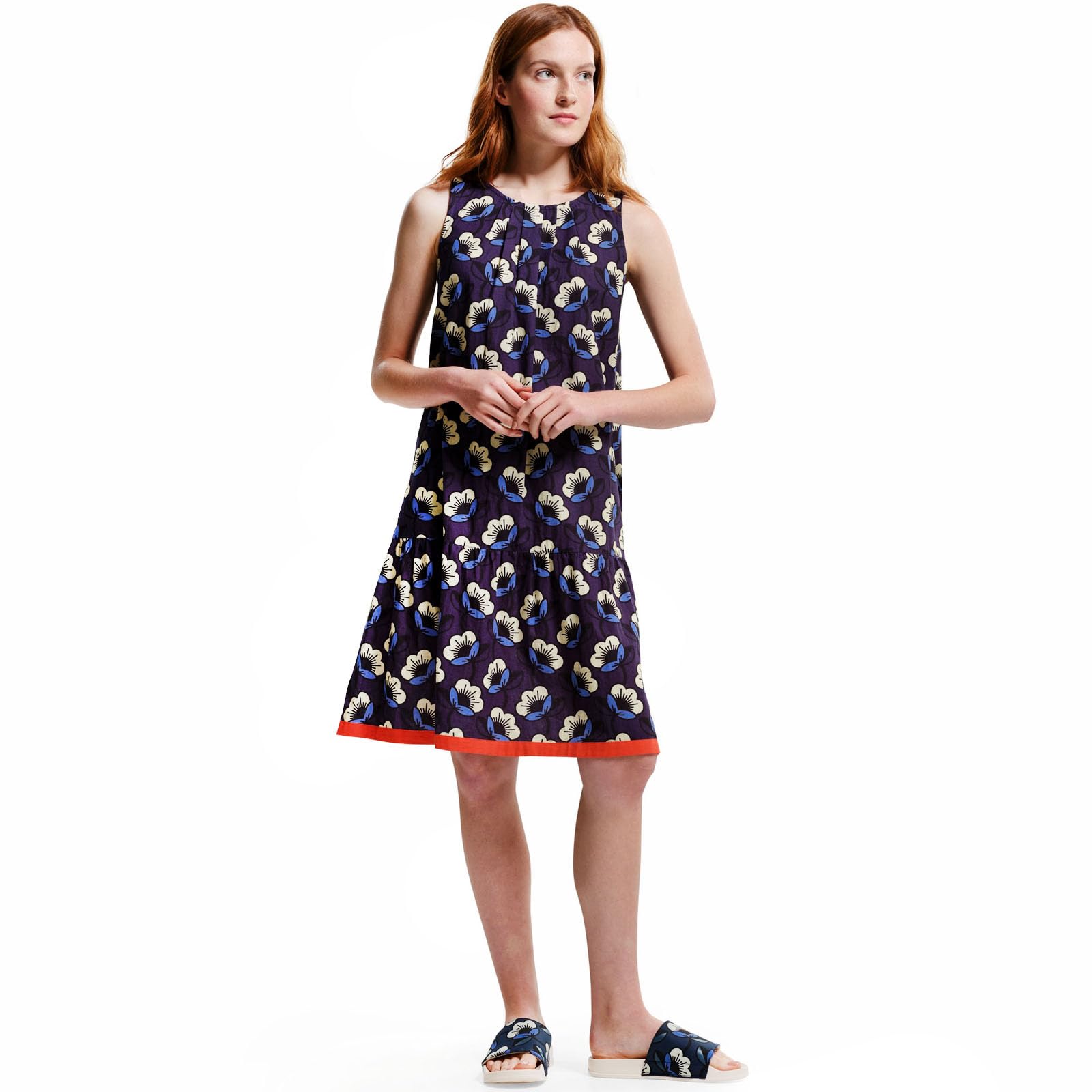 Regatta Womens Orla Kiely Bold Pattern Summer Dress - Navy Passion Flower - 12