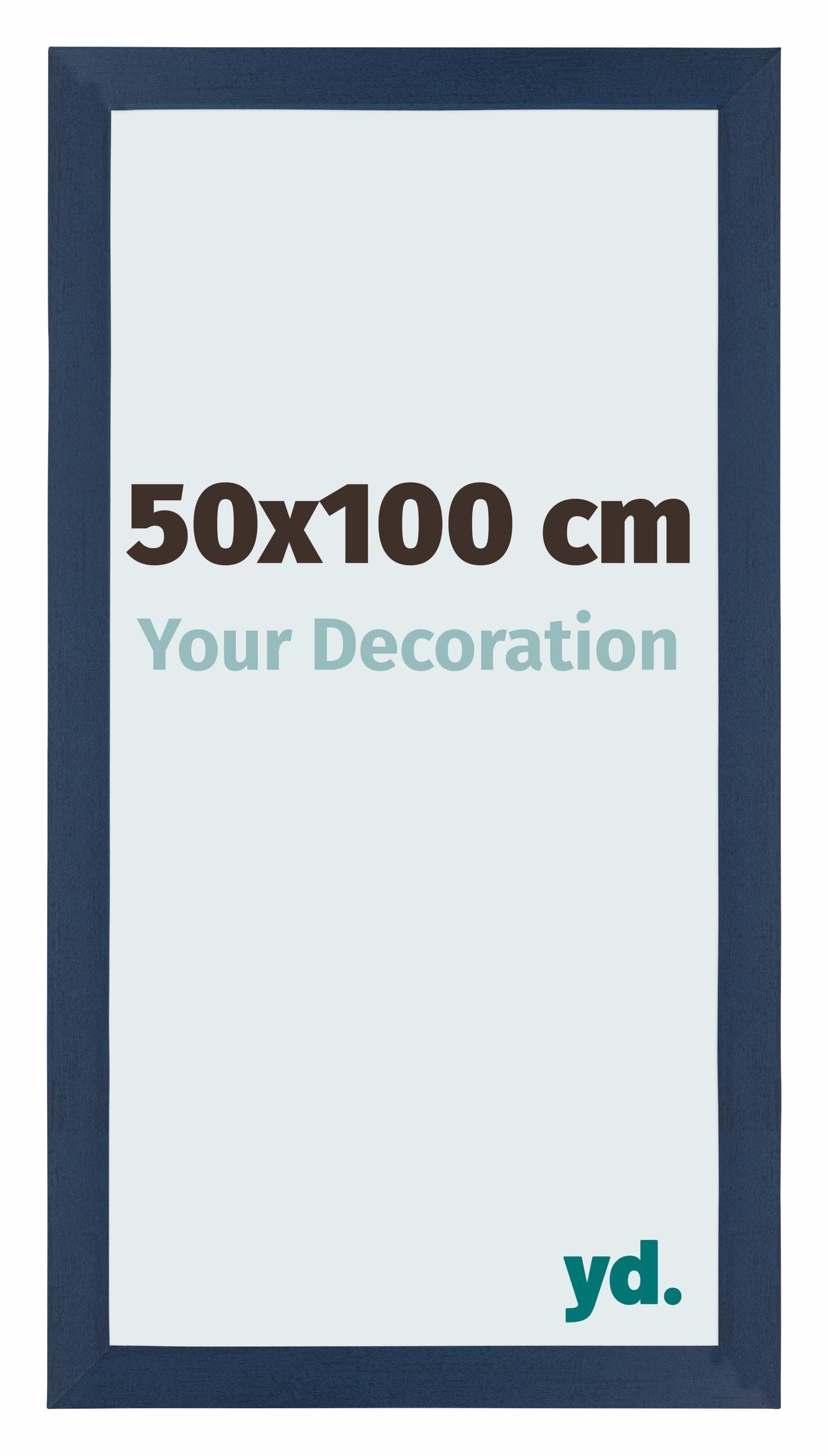 Your Decoration - Picture Frame 50x100 cm - Dark Blue Swept - Decorative Wall Frame in MDF with Antireflection - Frame 50x100 - Mura