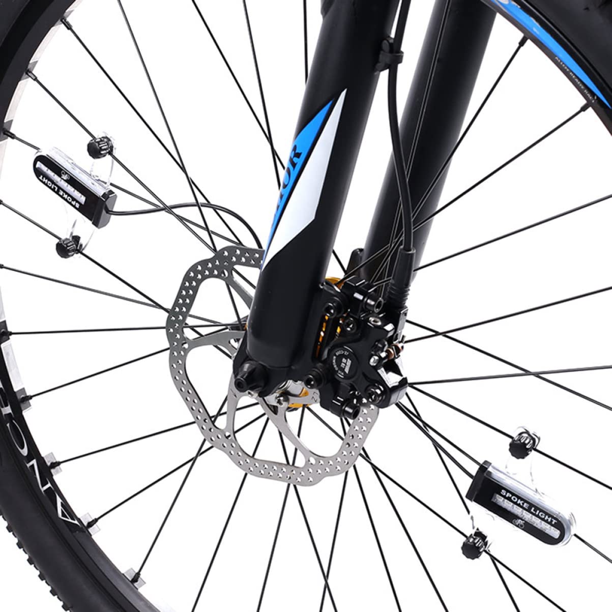 Toddmomy Lot De 3 Lumières De Rayons pour Vélo 14 LED Décorations De Rayons De Roue 30 Motifs Abs Robuste Résistant À Leau Facile À Installer