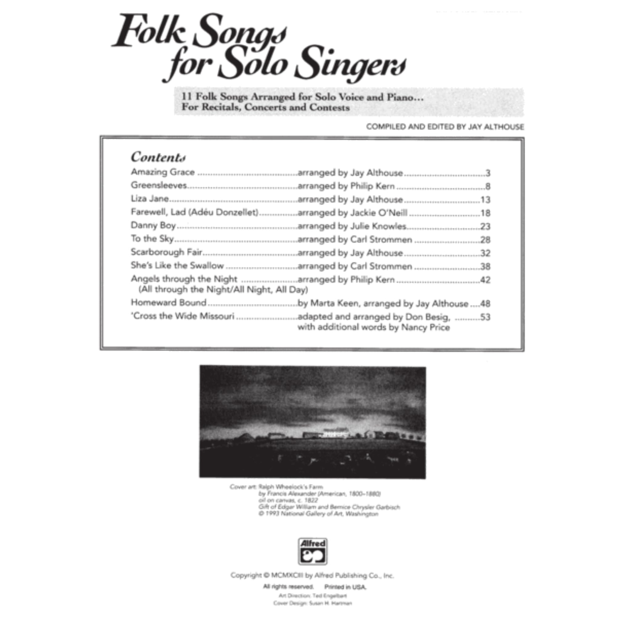 Folk Songs for Solo Singers, Vol. 1