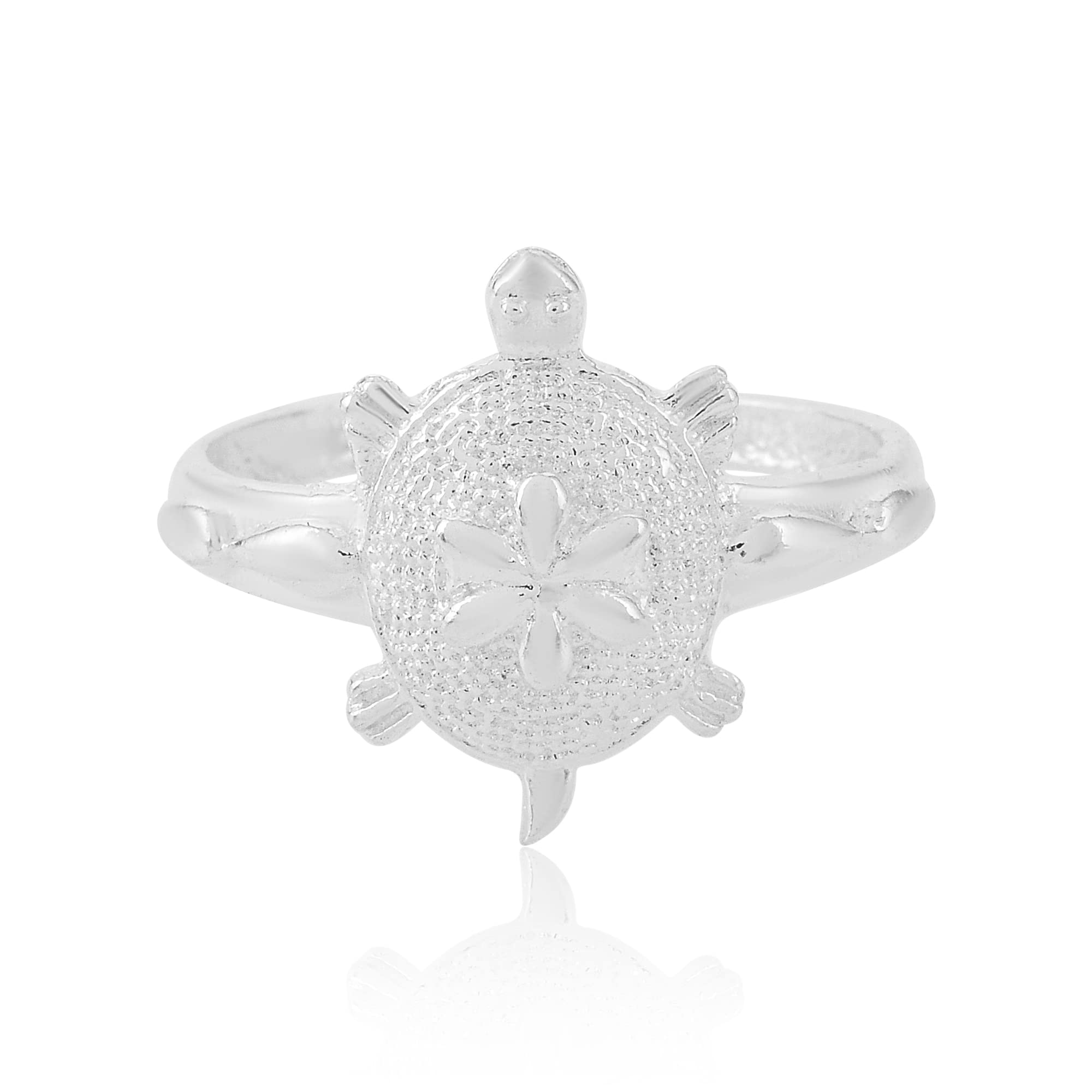 Silver Plated Tortoise Turtle Vastu Feng Shui Kachua Good Luck Fashion Free Size Finger Ring For Men and Women-image-49