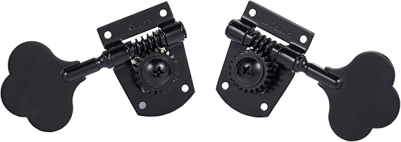 Cloverleaf 5 String Bass Guitar Tuners Bass Tuning Machine Heads 5 String Bass Tuning Keys Pegs for American Standard/Highway One Series JB Jazz Bass/PB Precision Bass Black 4R1L