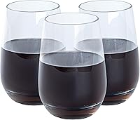 Vista 11 de Restaurantware Bev Tek - Copas de vino reutilizables de 3.2 x 3.2 x 4.5 pulgadas, 10 copas de vino duraderas para fiestas, inastillables, ligeras
