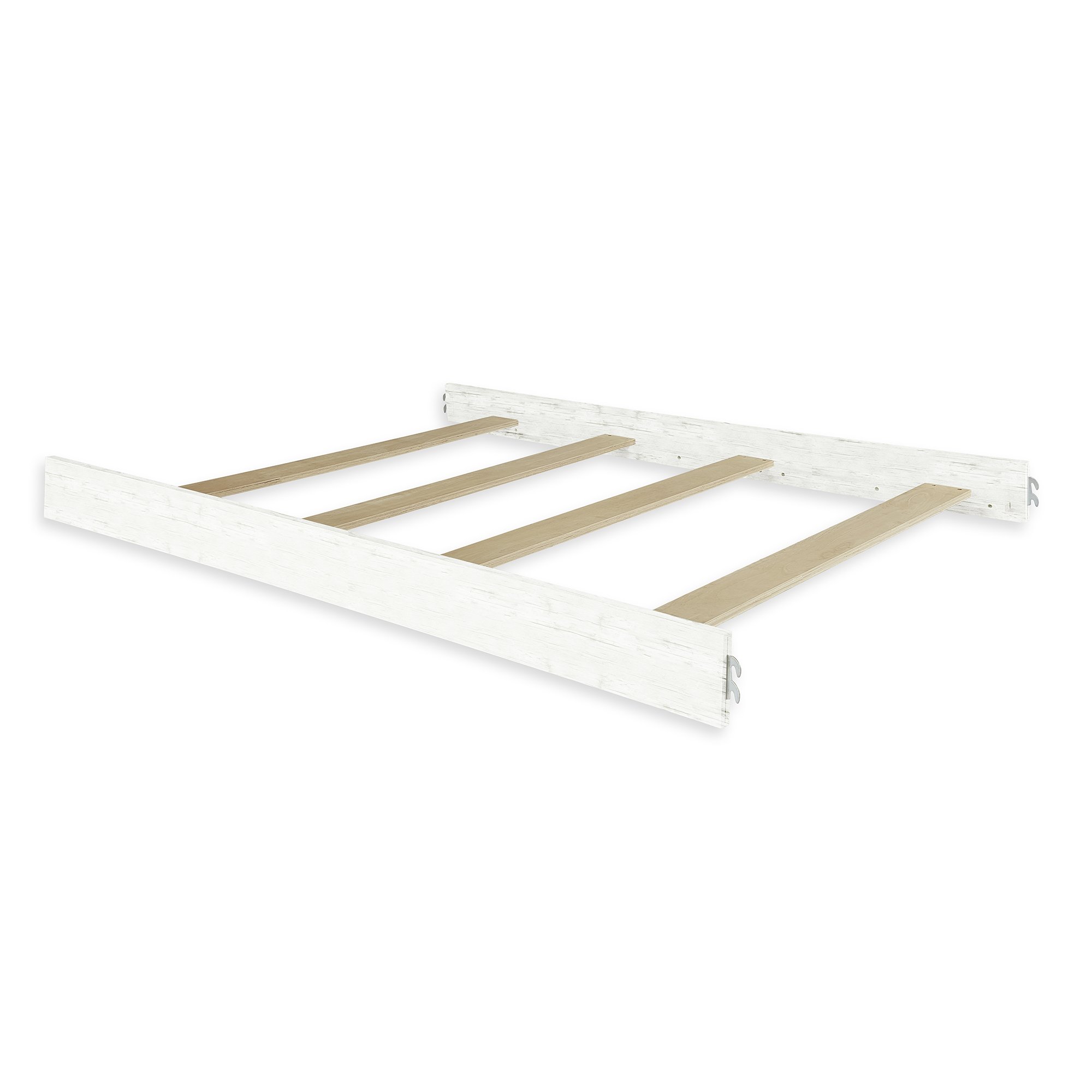 évolur Full-Size Bed Conversion Rails, Designed &amp; Tested for évolur Cribs, Durable Hardwood Build with Secure Mattress Slats, Easy Assembly - Weathered White