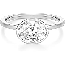 EAMTI Travel Engagement Rings for Women Oval Cut Wedding Bands Size 4-10