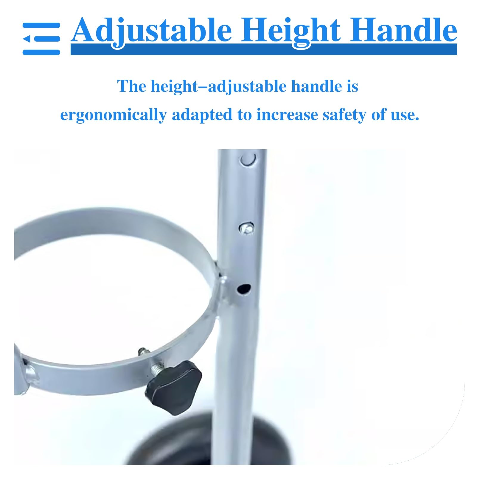 Soporte Bombona Oxigeno Soporte para Carrito con Ruedas para Un Solo Cilindro de Oxígeno, Regulador de Tanque de Soldadura para Argón y CO, Estante de Almacenamiento para Tanque de Oxígeno Médico Port