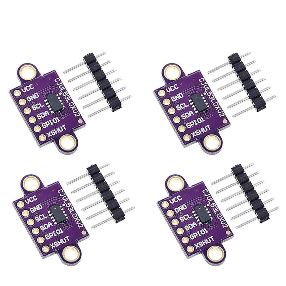 Jnchdghwa Purple & Black 4Pcs Time-Of-Flight Tof Ranging Sensor Breakout 940Nm -Vl53l0xv2 Distance Module Iic