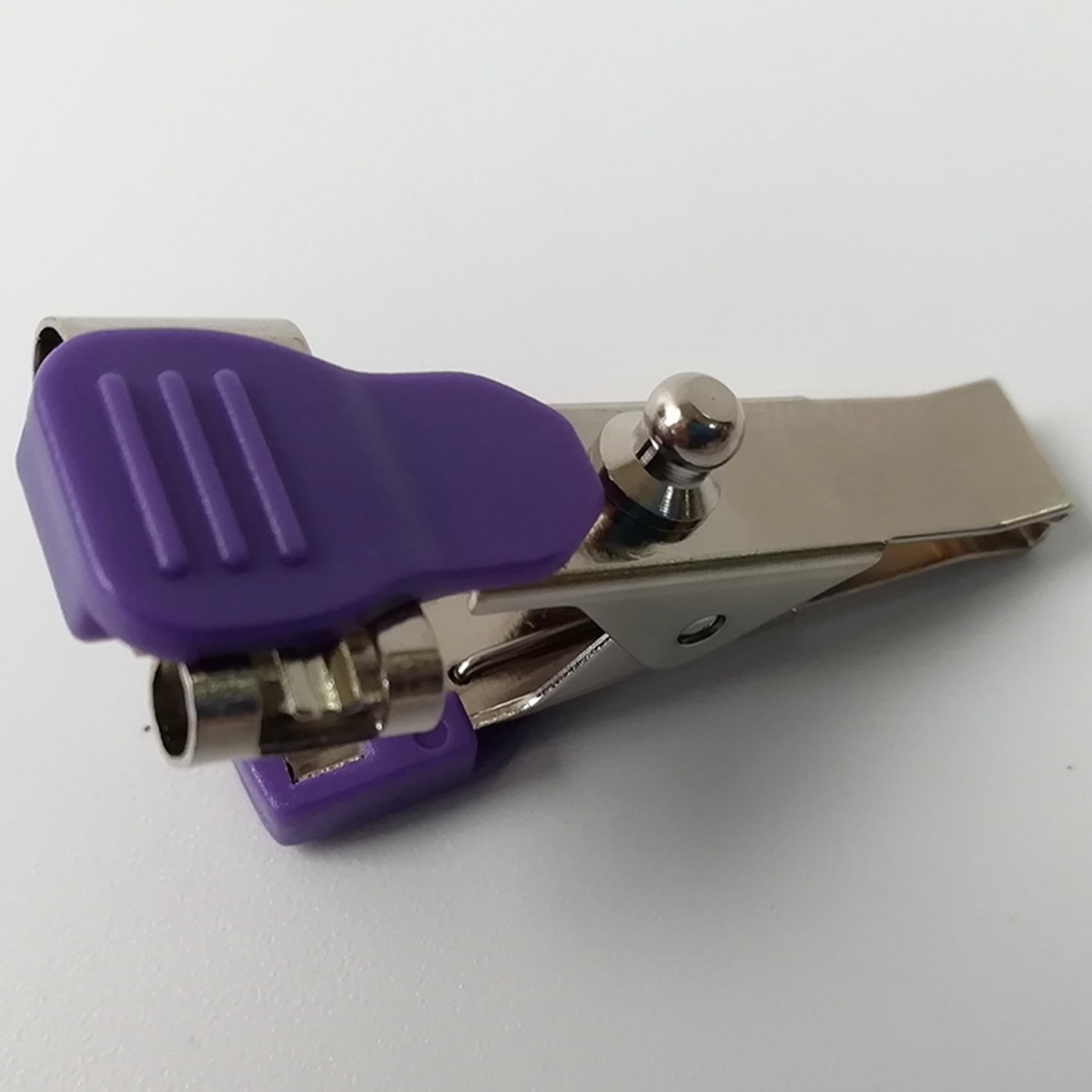 5 Clip A Coccodrillo Per EKG/ECG Veterinario – Contatti Piatti A Scatto, Colore Viola