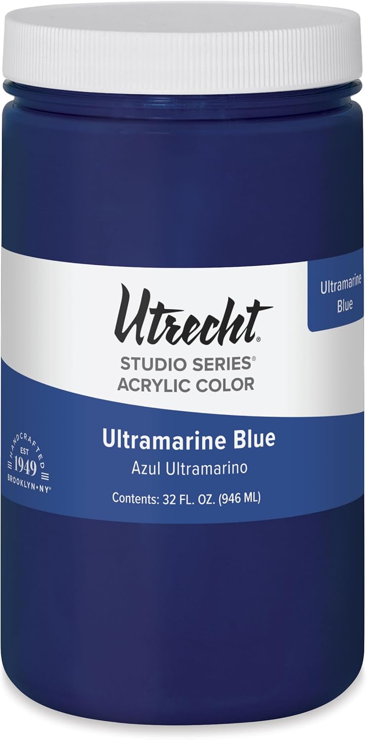 ユトレヒトスタジオシリーズ アクリル絵の具 - ウルトラマリンブルー、クォート