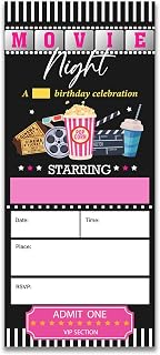 Movie Birthday Invitations Tickets Movie Night Party Ticket Invitations with Envelopes Set of 20