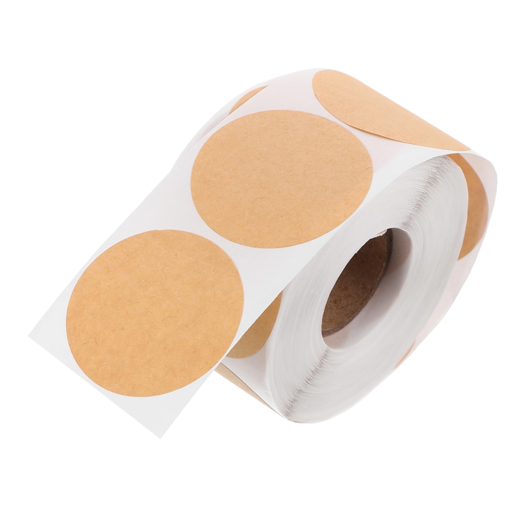 DOITOOL 5 Etichette Adesive Rotonde Kraft Adesivi Vuoti per Organizzazione e Decorazione per Barattoli Regali e Hobby e
