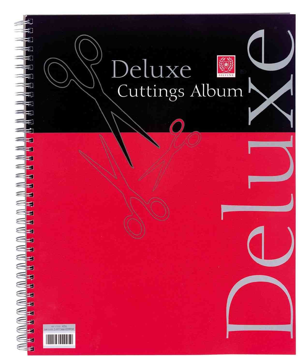 PACK OF 3 - Silvine Deluxe Cuttings Album 40 Sheet - Black Pages Scrap Book - 317x250mm (426)