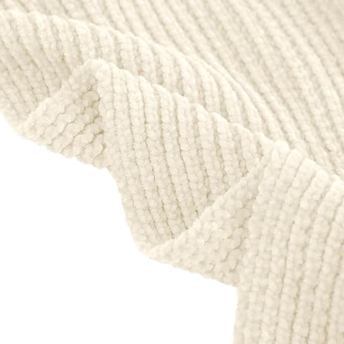 Miniatura 4 de Manta de chenilla súper suave para sofá, borla y flecos, manta sedosa y acogedora para sofá cama para todas las estaciones, manta ligera con textura