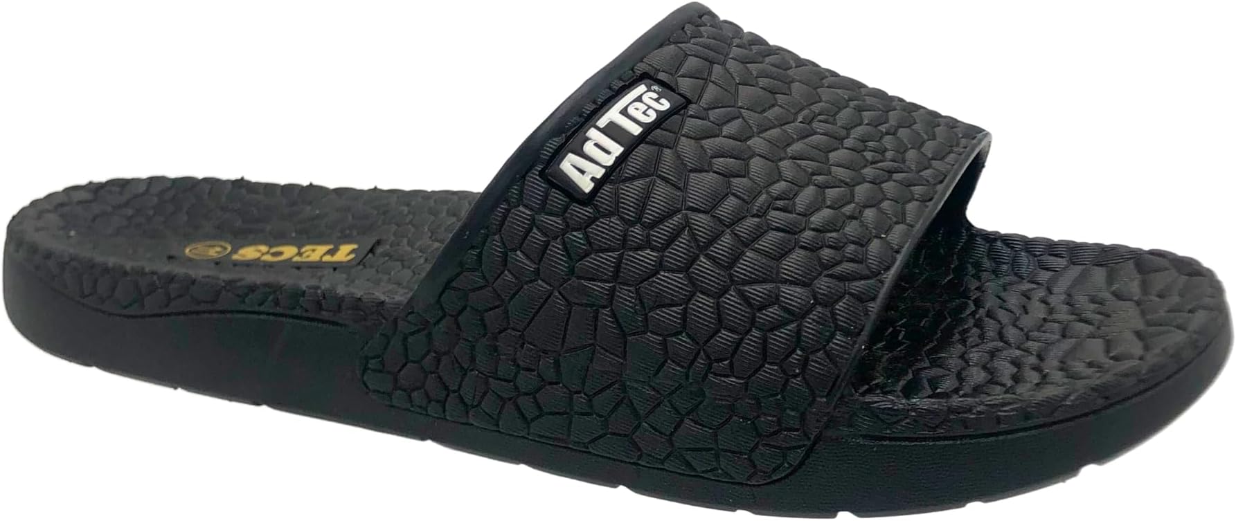 Ad TecMen's Slide Black Pebble Sandals