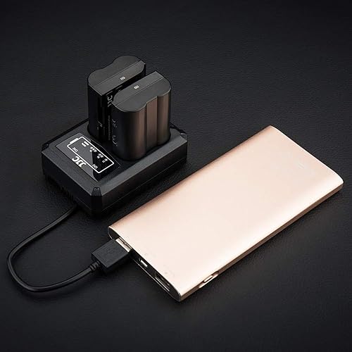 Miniatura 8 de JJC EN-EL15 Cargador de batería USB doble ranura para Nikon ZR Z5 II Z5II Z6III Z6 III Zf Z f Z6II Z6 II Z7II Z7 II Z6 Z7 Z5 D850 D780 D750 D610