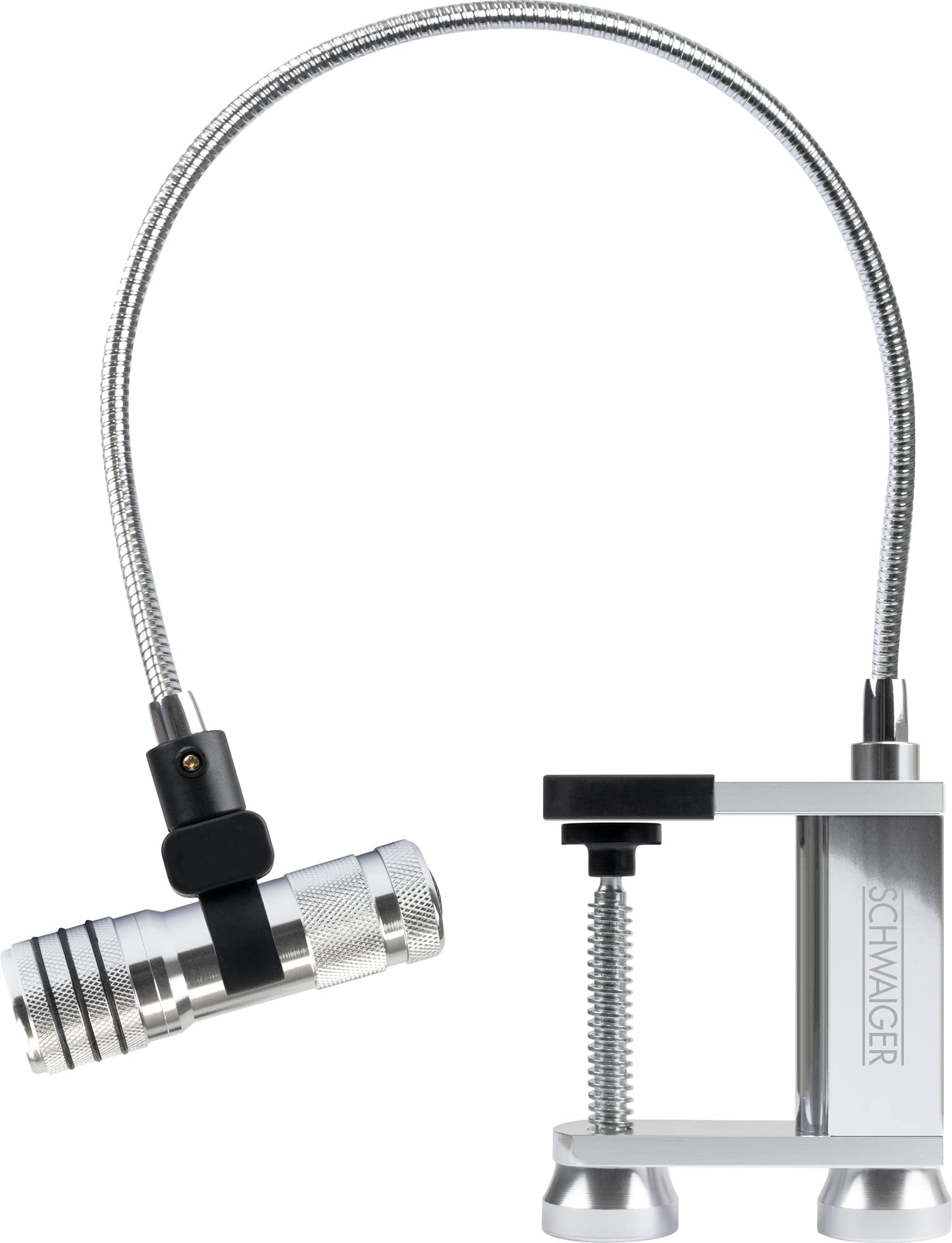 SCHWAIGER 658170 - Torcia elettrica per barbecue, luce da lavoro, a collo di cigno, a LED, girevole magneticamente