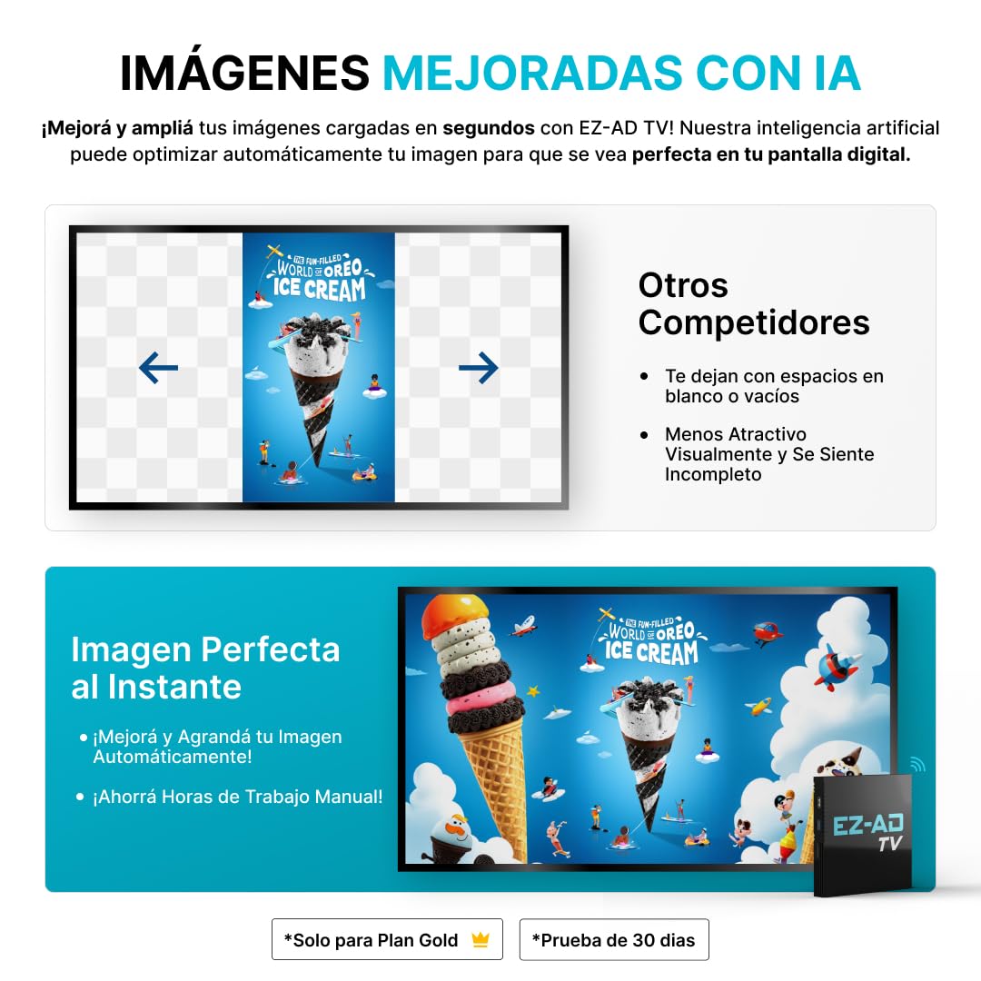 Reproductor de señalización digital para TV, kit de reproductor de señalización digital 4K, publicación automática de contenido, control en la nube, agrega tu presentación de PowerPoint, Plan gratuito