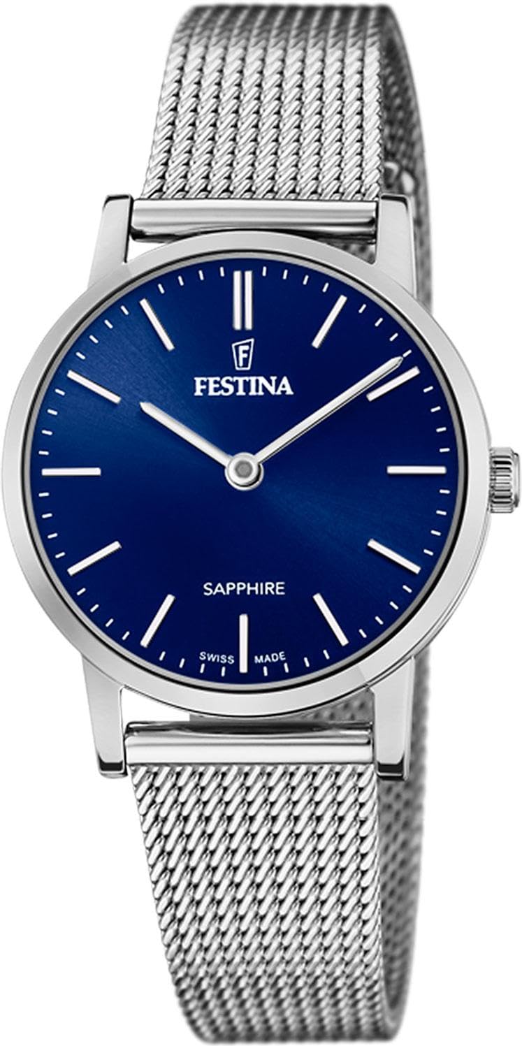 Festina Swiss Made Orologio Donna in Acciaio Inox. 316l Argentato