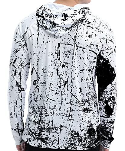 WELIGU Camisas Masculinas Proteção Solar Pesca Camisa Para Homens UPF 50+ Absorção de Umidade Rashgu