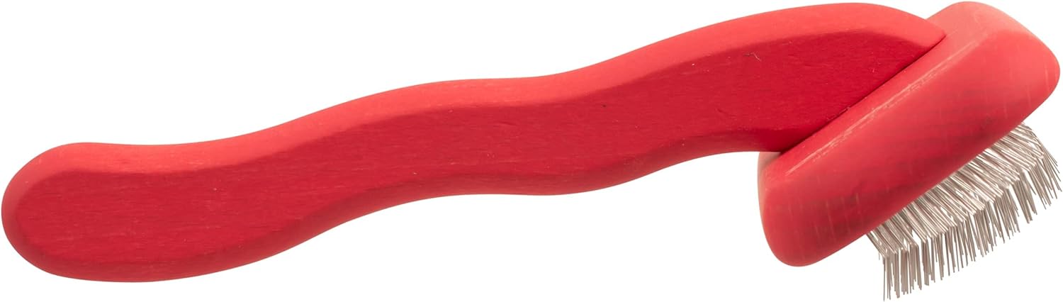 Chris Christensen Grooming Bundle - Just Divine Ready to Use Brushing Spray for Dogs, Prevents Brushing Damage, Light Detangler - Mark II Small Slicker Dog Brush Red, Round Ground Stainless Steel Pins