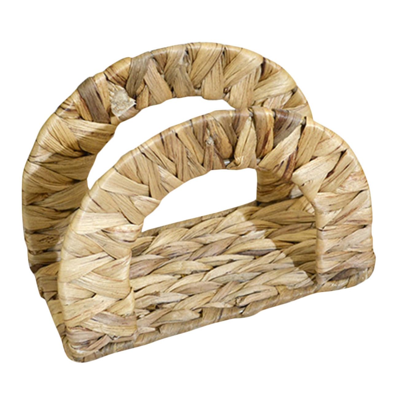 Servilletero de Pie Beige de Junco Calabaza para Restaurante y Fiesta | Estructura Estable, Bordes Lisos sin Rebabas, Uso Amplio en Comedor y Cocina