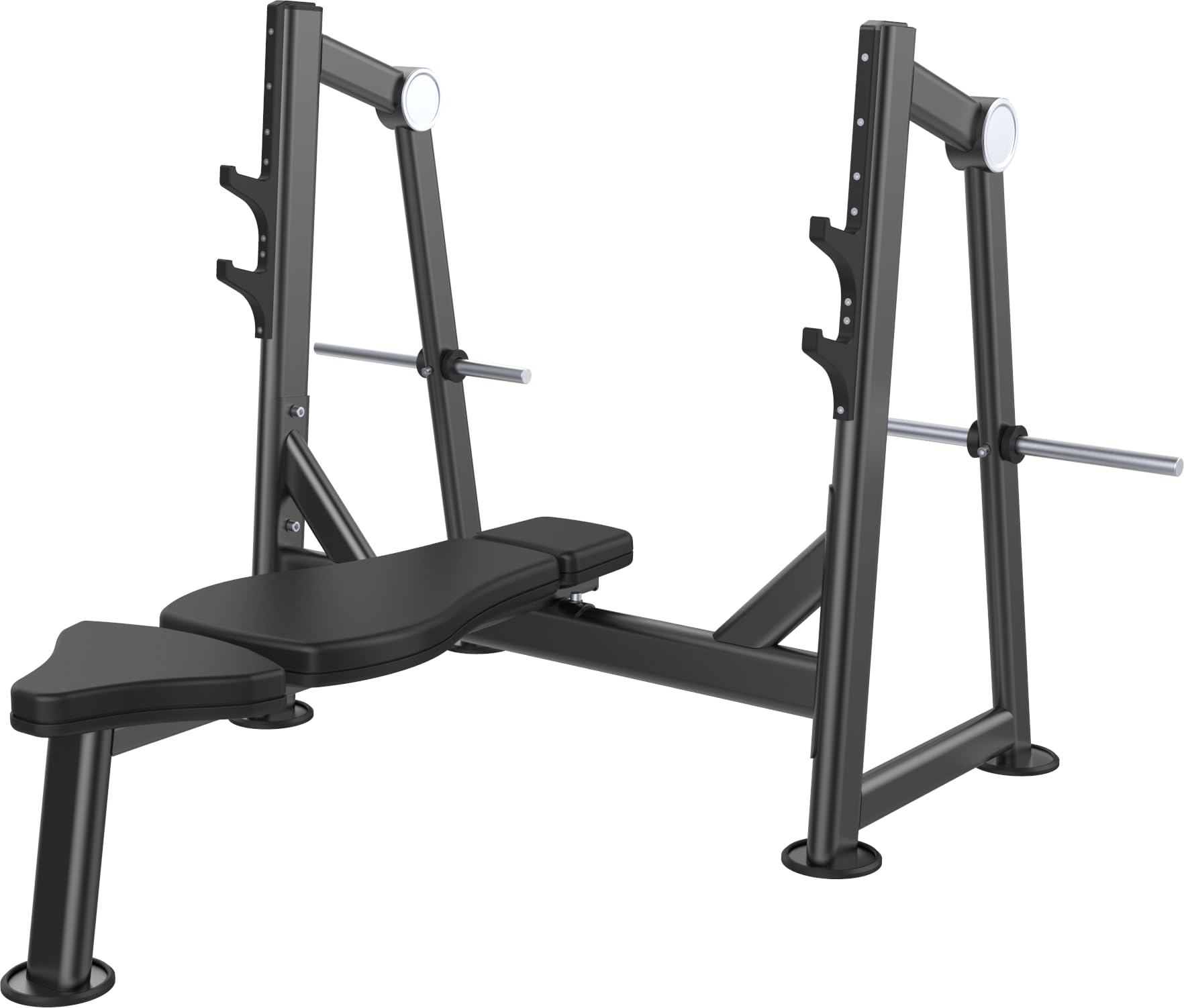 PowerMax Fitness GS-024 Olympic Flat Bench, Integrated Weight Storage, Reinforced Structure, Wear Covers, Heavy Duty Gabor Series, Home Gym Olympic Bench-image-21