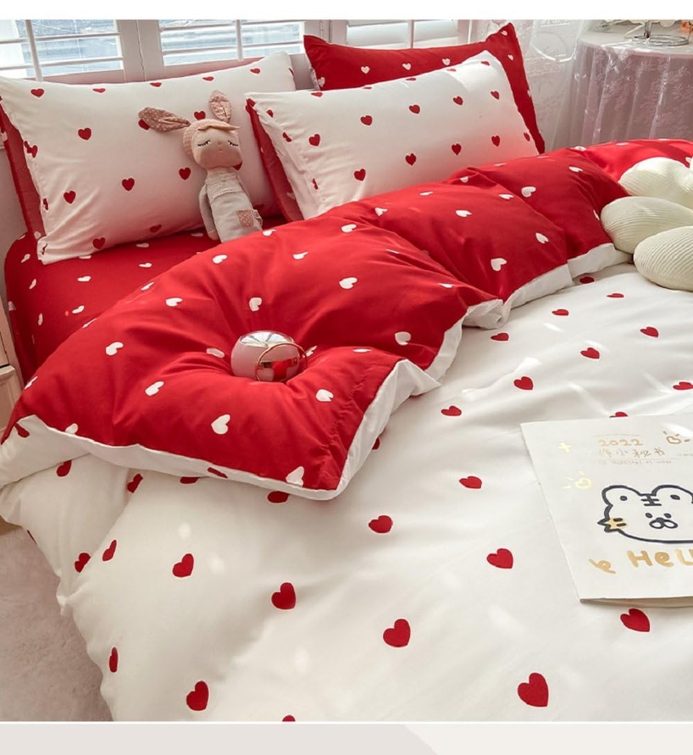 Society6 ケース Cute Red based White Heart Love flat,750x,075,f-pad,750x1000,