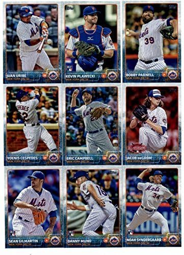 2015 Topps Baseball Cards New York Mets Complete Master Team Set (Series 1 & 2 + Update - 42 Cards) With Noah Syngergaard Rookie, Steven Matz Rookie, Curtis Granderson, Team Card, David Wright, Jacob deGrom, Daisuke Matsuzaka, Daniel Murphy in Protective Snap Case