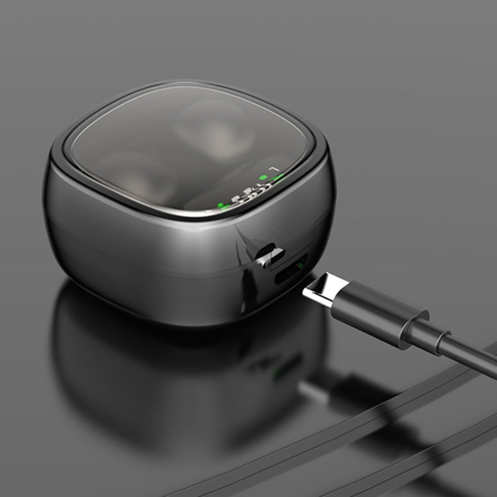 Auriculares invisibles para dormir de lado, inalámbricos, mini auriculares cómodos con bloqueo de ruido con batería BT5.4 de larga duración para orejas pequeñas (color negro)